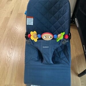 BabyBjörn Blue Bouncer with Toy Bar